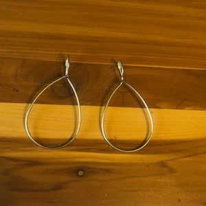 Chico’s hammered silver hoop earrings